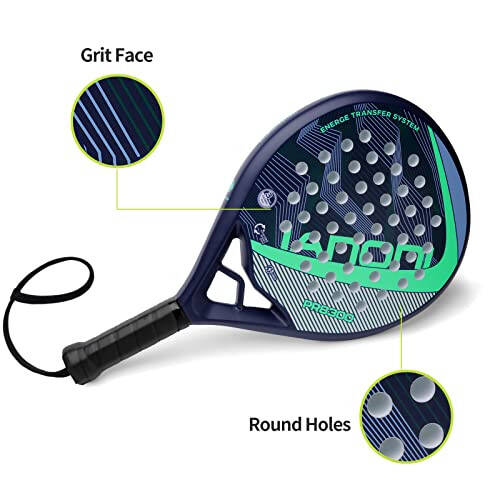 Padel Racket Carbon Fiber Surface with EVA Memory Flex Foam Core Lightweight Padel Racquet - 7