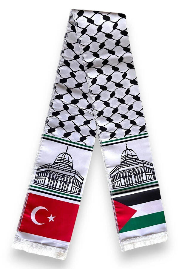 Palestinian and Turkish Flag Scarf - 1