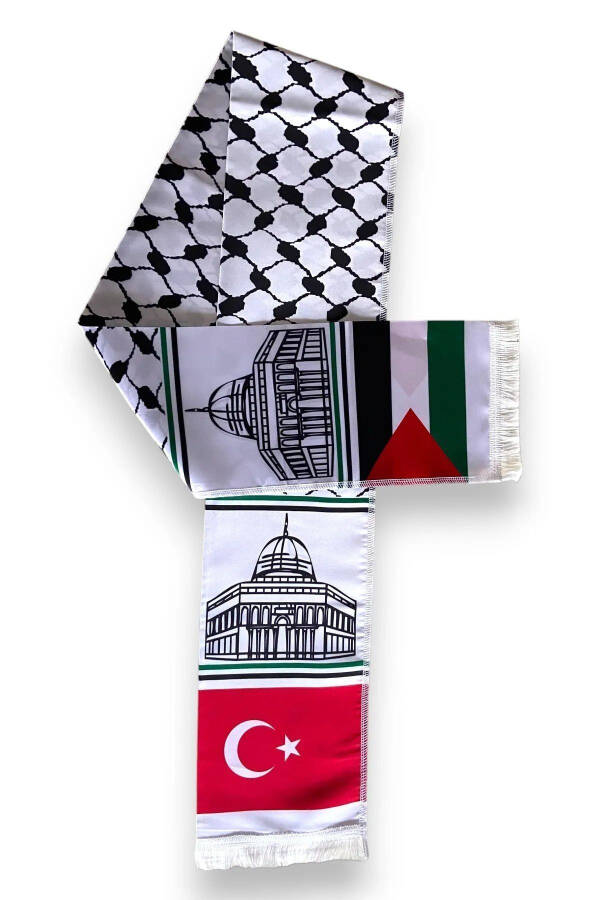 Palestinian and Turkish Flag Scarf - 3