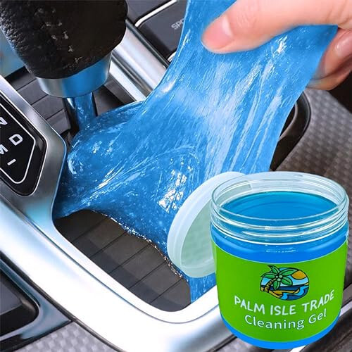 Palm Isle Ticaret Araba Temizleme Jeli, Araba Slime, Araba Temizleme Macunu, Temizlik İçin Araba Macunu, Araba Slime Temizleyici Toz Temizleme Jeli, Araba Detaylı Bakım Seti, Klavye Temizleyici, Mavi 5.6 oz - 3