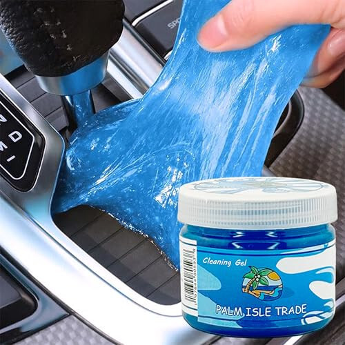 Palm Isle Ticaret Araba Temizleme Jeli, Araba Slime, Araba Temizleme Macunu, Temizlik İçin Araba Macunu, Araba Slime Temizleyici Toz Temizleme Jeli, Araba Detaylı Bakım Seti, Klavye Temizleyici, Mavi 5.6 oz - 1