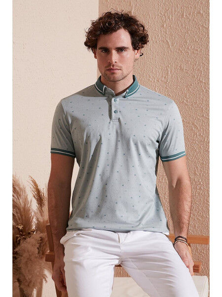 Pamuk Karışımlı Desenli Slim Fit Polo T Shirt 646B3210 - 2