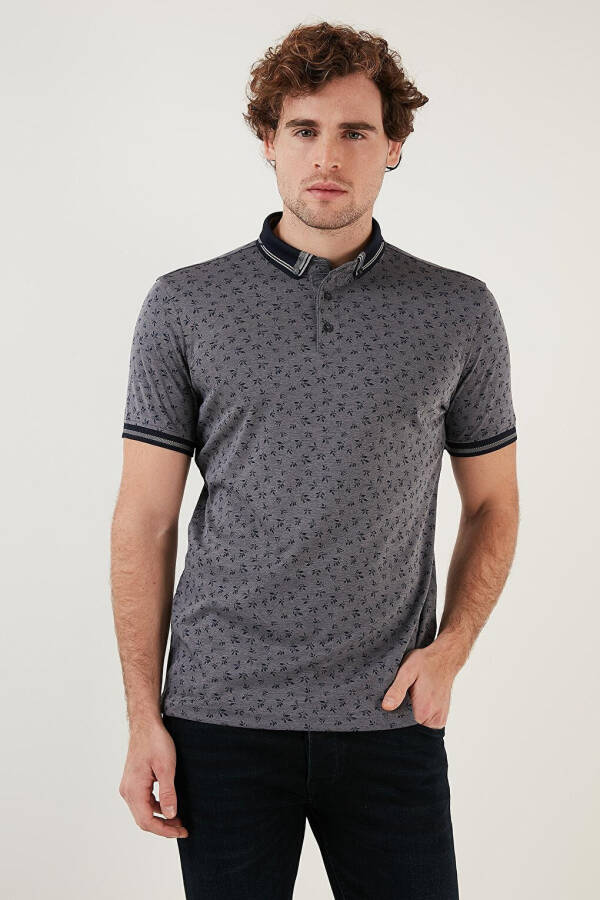 Pamuk Karışımlı Desenli Slim Fit Polo T Shirt 646B3280 - 7