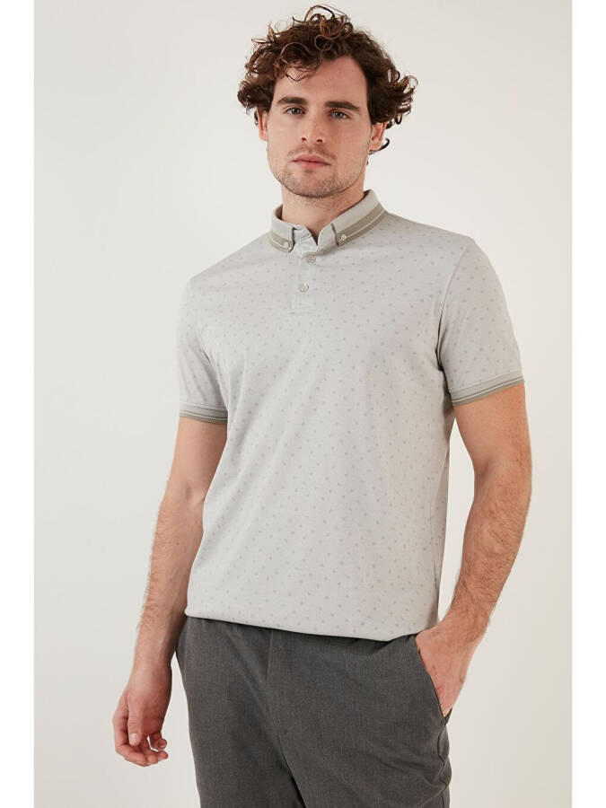 Pamuk Karışımlı Desenli Slim Fit Polo Tişört 646B3250 - 1