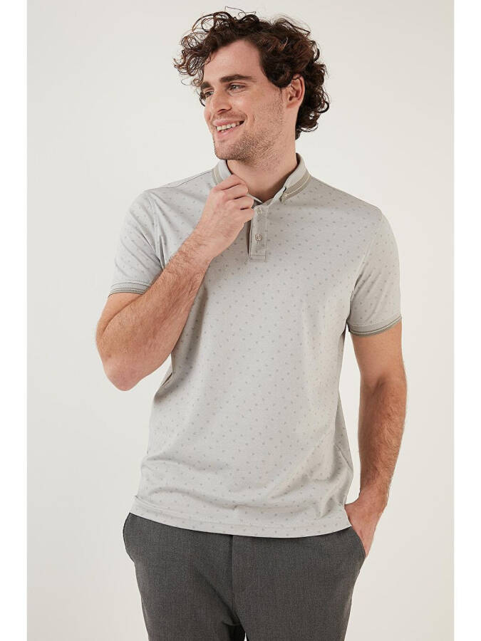 Pamuk Karışımlı Desenli Slim Fit Polo Tişört 646B3250 - 4