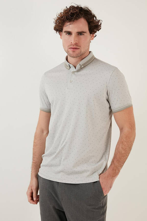 Pamuk Karışımlı Desenli Slim Fit Polo Tişört 646B3250 - 7