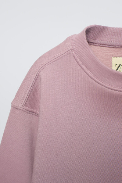 PAMUKLU BASIC SWEATSHIRT-Pembe - 4