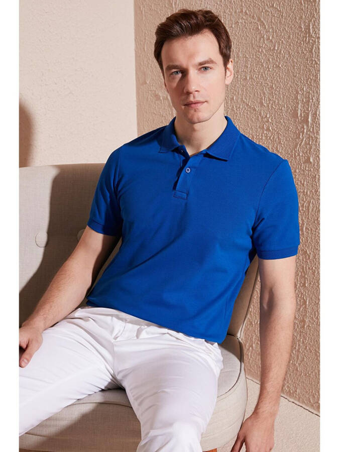 Pamuklu Regular Fit Düğmeli Polo Yaka T Shirt 5902739 - 1