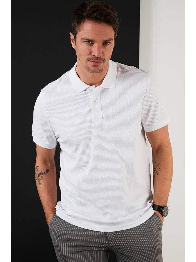 Pamuklu Slim Fit Düğmeli Polo T Shirt 5902281 - 2