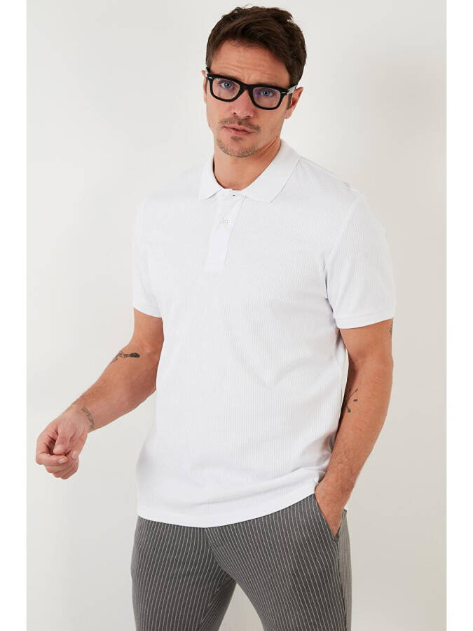 Pamuklu Slim Fit Düğmeli Polo T Shirt 5902281 - 3