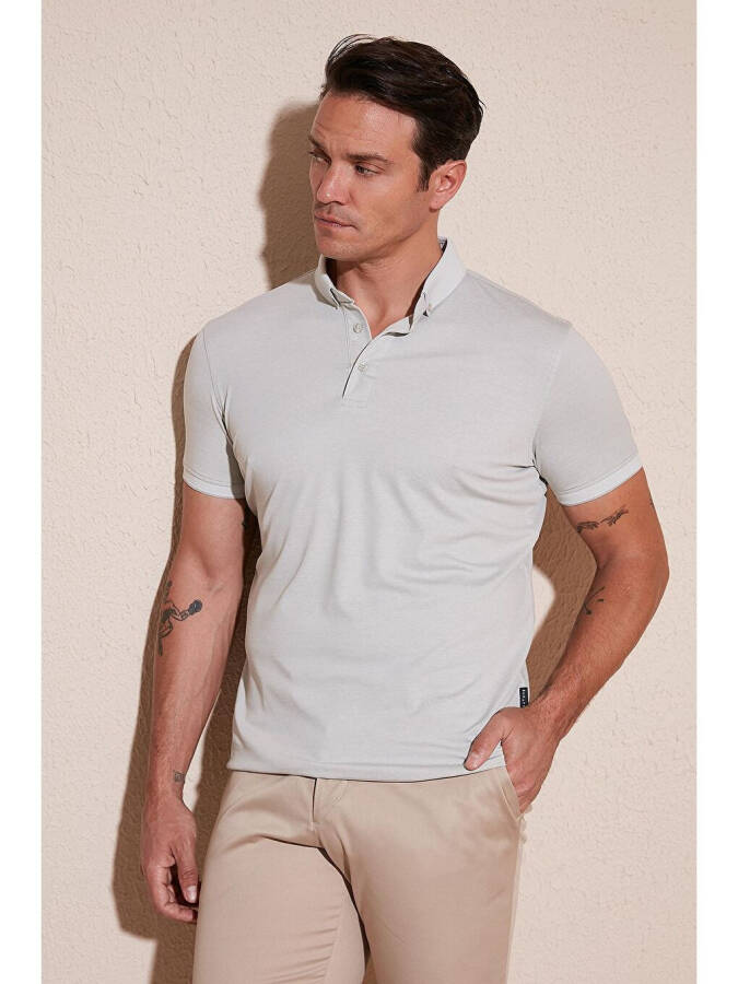 Pamuklu Slim Fit Polo T Shirt 646R1000 - 1