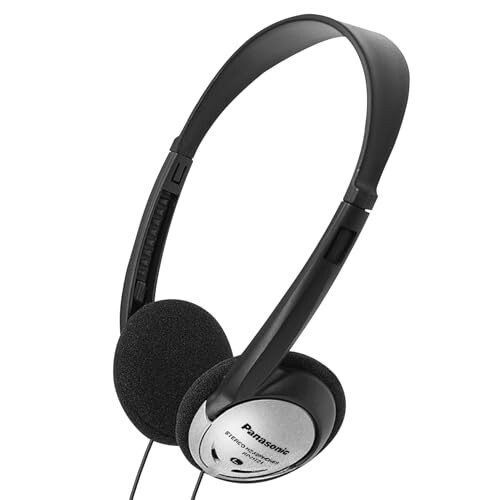 Panasonic Headphones On-Ear Lightweight with XBS RP-HT21 (Black & Silver) - 1