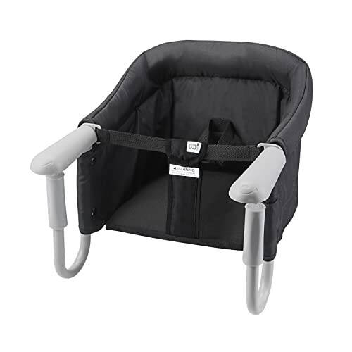 PandaEar Hook On High Chair | Baby Portable High Chair for Travel | Table High Chair Clip On Baby Eating Chair Booster Seat for Dining (Black) - 29