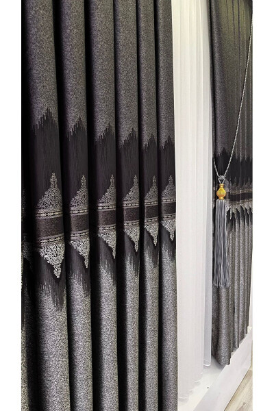 Panel Background Curtain Anthracite Grey (Single Wing) - 8