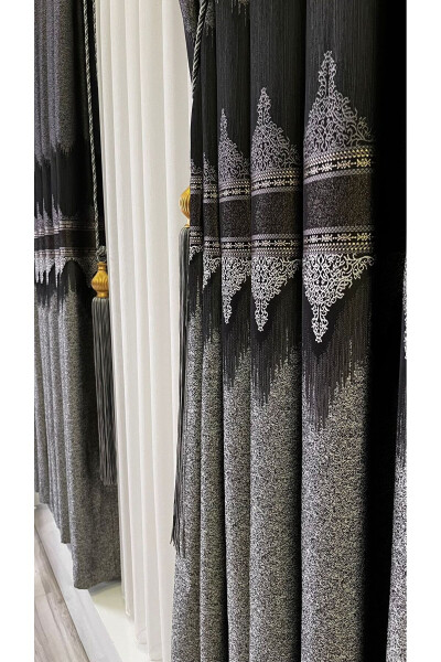 Panel Background Curtain Anthracite Grey (Single Wing) - 14