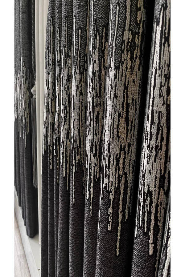 Panel Background Curtain Anthracite Silver (Single Wing) - 5