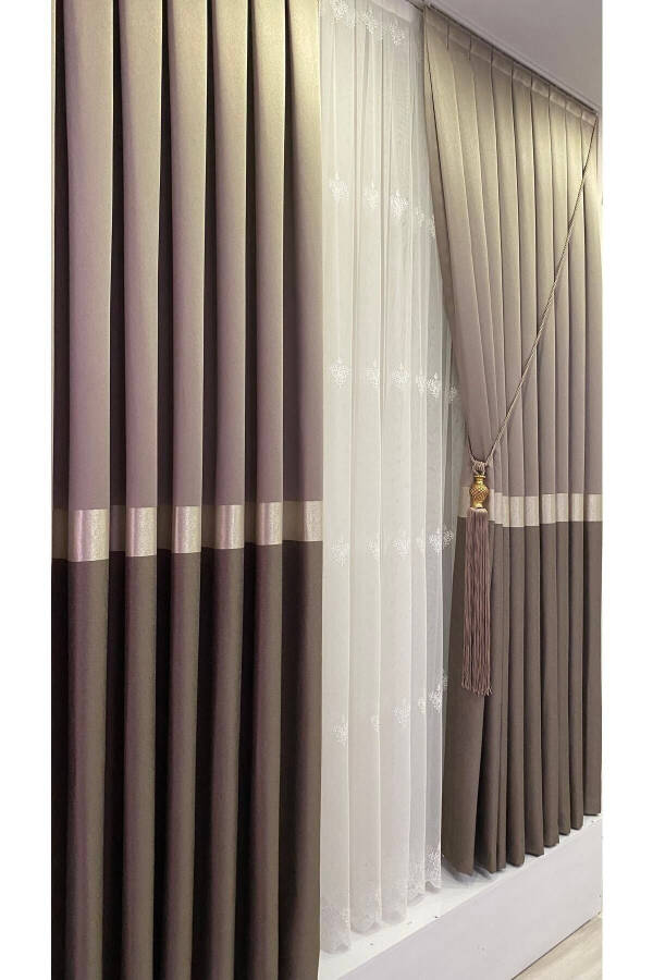 Panel Curtain Cappuccino Ecru (Single Panel) - 4