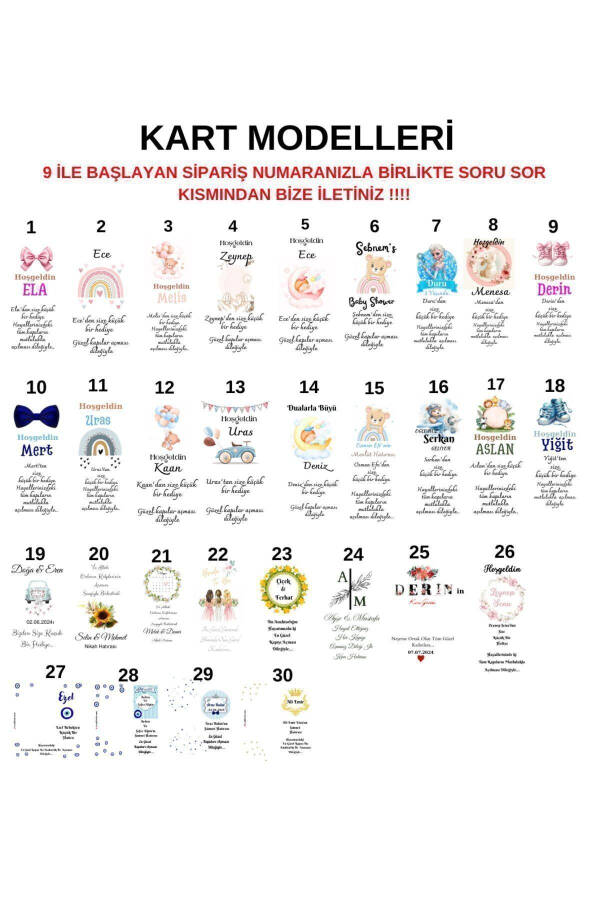 Papatyalı Anahtarlık Gökkuşağı Kartlı Bebek Doğum Günü Babyshower Hediyeler 10 Adet - 21