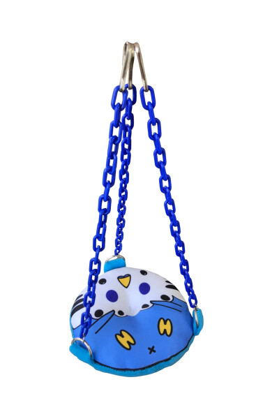 Parakeet Round Pretzel Swing Double-Sided Swing Toy Blue - 5