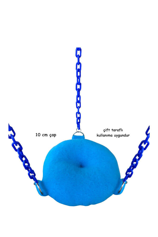 Parakeet Round Pretzel Swing Double-Sided Swing Toy Blue - 7