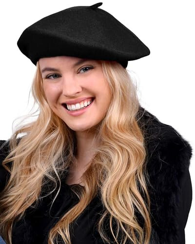 Parquet Solid Color French Beret Hat. Classic French, Casual and Chic Lightweight Cap for Women - 1