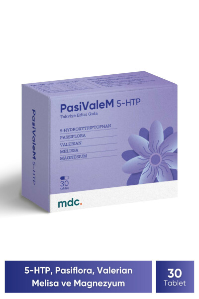 Pasivalem 5-htp Dietary Supplement 30 Tablets (5-HTP, PASSIFLORA, VALERIAN, LEMON BALM, MAGNESIUM) - 7