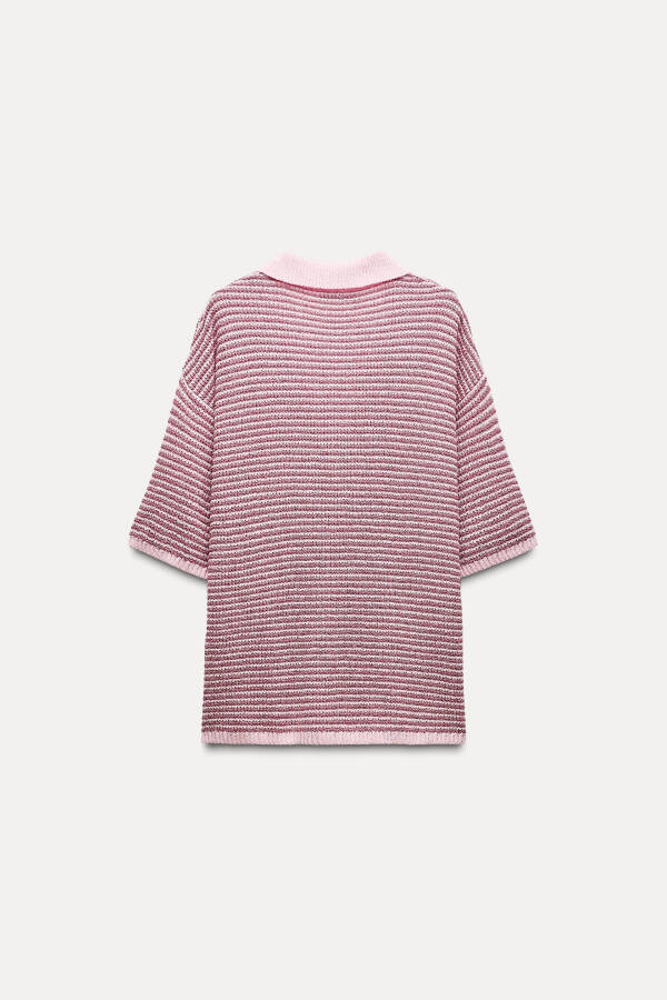 Pastel pembe polo yaka triko kazak - 7