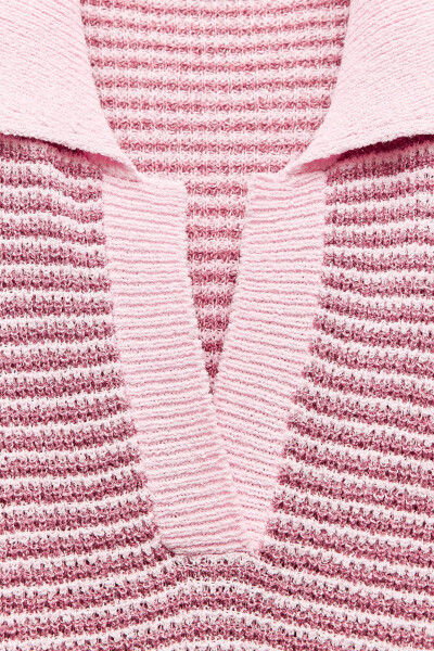 Pastel pink polo neck sweater - 8