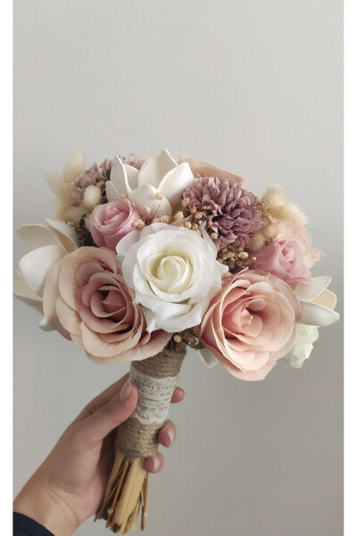 Pastel-Toned Bridal Bouquet, Bridal Flowers - 2