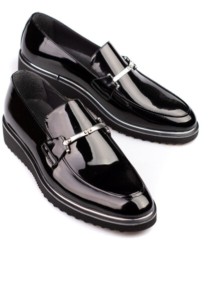 Patent Leather and Matte Black Classic Men's Shoes Suitable for Groom's Suit and Suit - 6