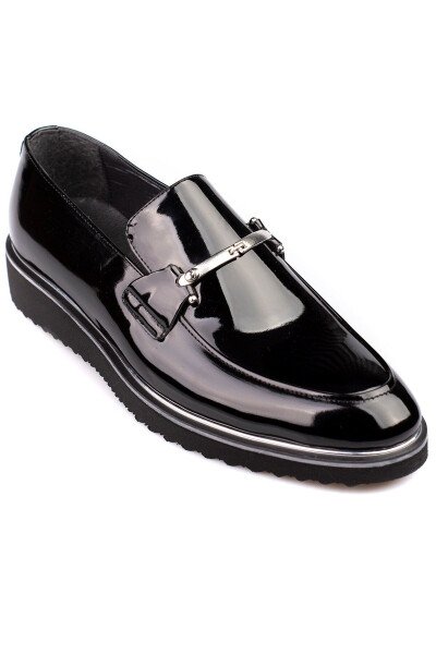 Patent Leather and Matte Black Classic Men's Shoes Suitable for Groom's Suit and Suit - 8