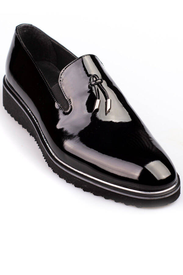 Patent Leather Black Men's Shoes for Suits and Wedding Suits - 1