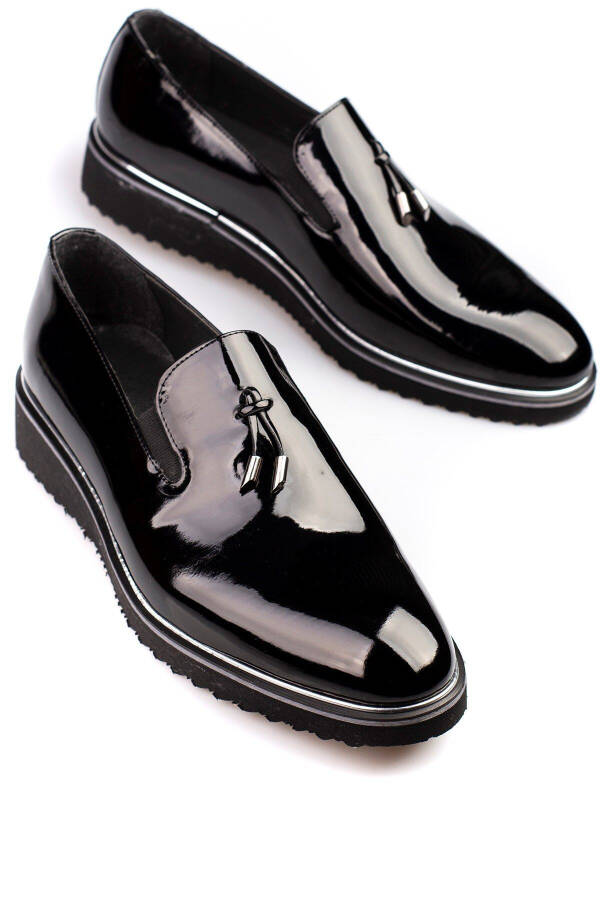 Patent Leather Black Men's Shoes for Suits and Wedding Suits - 2