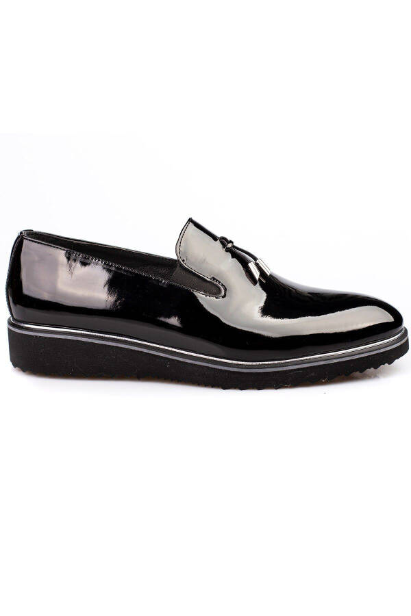 Patent Leather Black Men's Shoes for Suits and Wedding Suits - 4