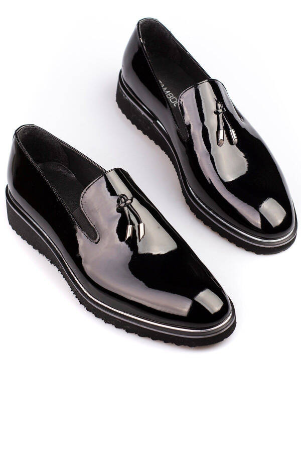 Patent Leather Black Men's Shoes for Suits and Wedding Suits - 7