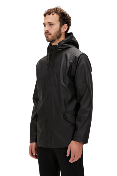 Patrol Raincoat Black Men's Hooded - 2