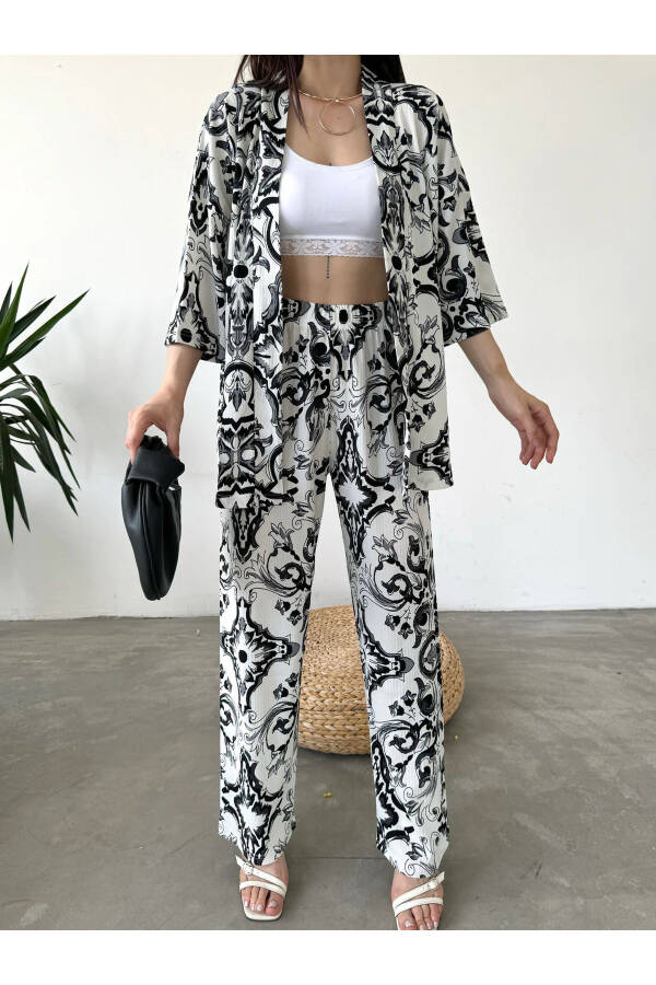 Patterned Kimono Set - 3