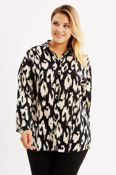 Patterned Long-Sleeved Shirt - 1