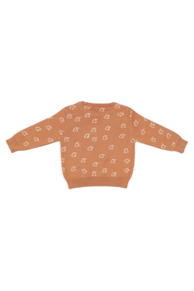 Patterned Organic Cotton Baby And Child Sweater Brown - 2