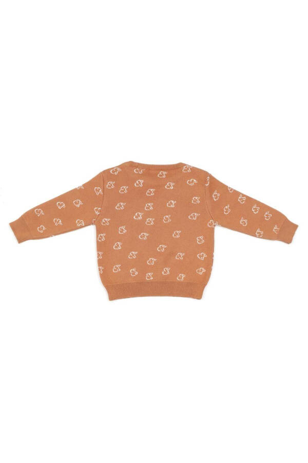 Patterned Organic Cotton Baby And Child Sweater Brown - 2