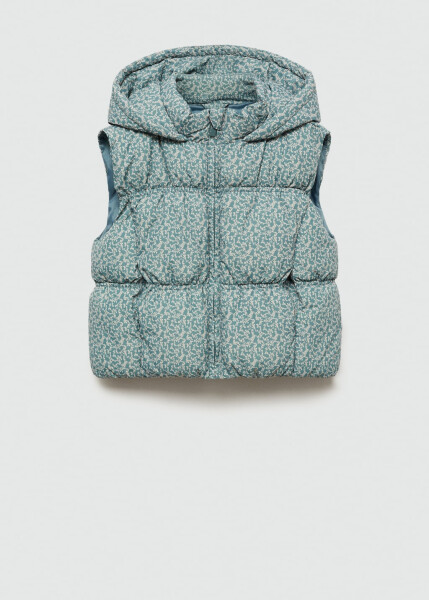 Patterned quilted vest (Pastel Green) - 8