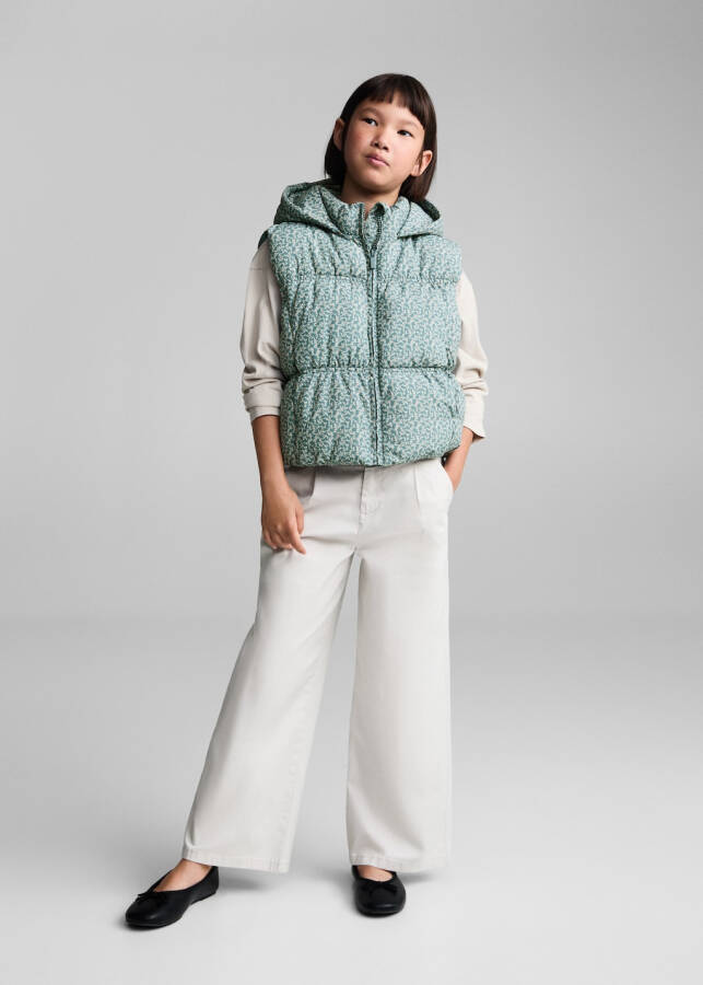 Patterned quilted vest (Pastel Green) - 10