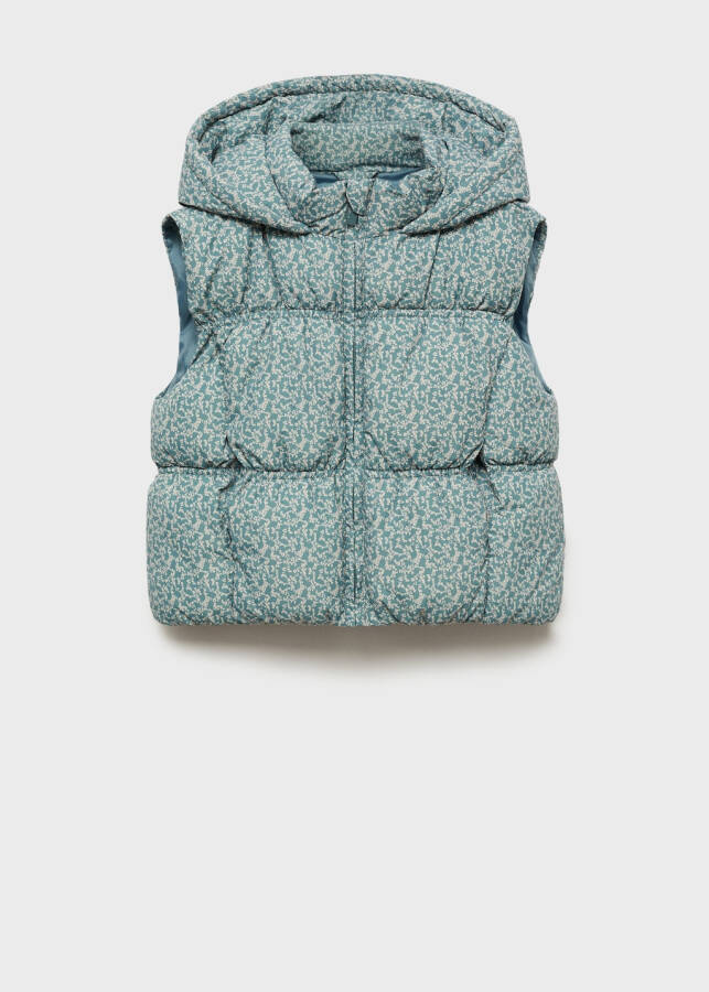 Patterned quilted vest (Pastel Green) - 12