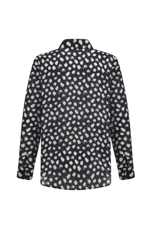 Patterned Relaxed Fit Shirt Black - 5