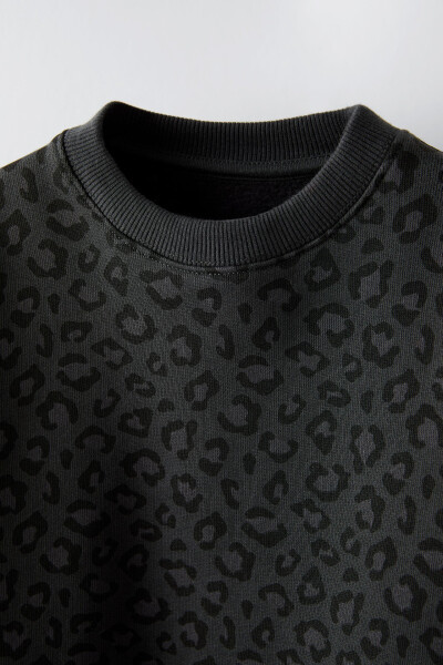 Patterned Sweatshirt - Anthracite Gray - 3