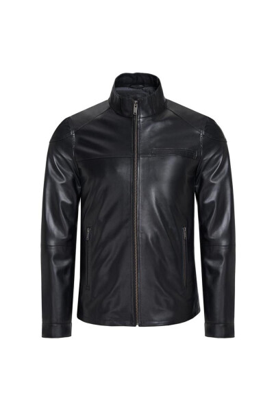 Paul Black Men's Leather Jacket - 1