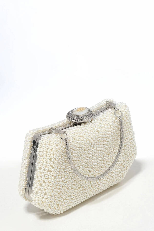 Pearl Evening Bag Mother-of-Pearl Bridal Clutch Evening Bag Party Bag Portfolio Clutch - 4