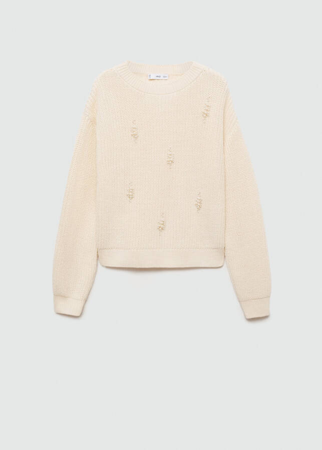 Pearl knit sweater (Ecru) - 1