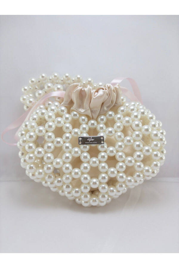 Pearled Heart Bag - Beaded Bag - Bridal Bag - Engagement Bag - Gift - 8