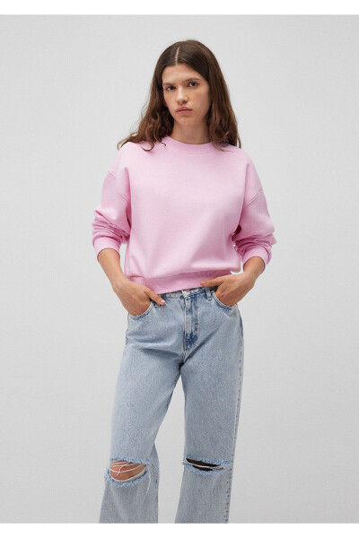 Pembe Basic Crop Sweatshirt 1611147-71117 - 19